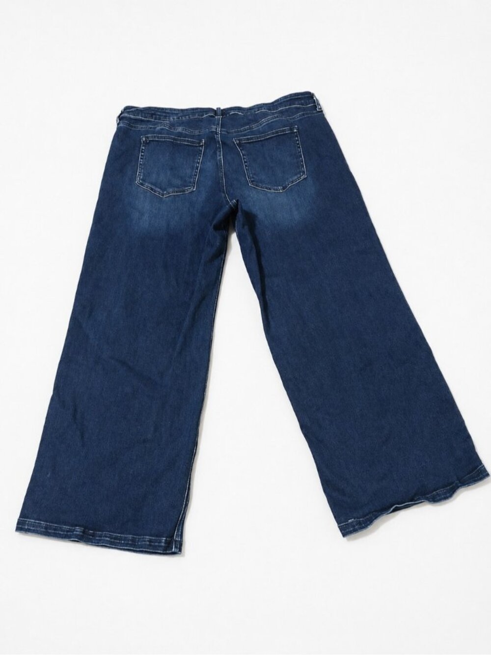 Fashion Nova Women’s Size 22 Dark Wash Wide Leg Jeans High Rise Stretch Denim - Picture 7 of 8